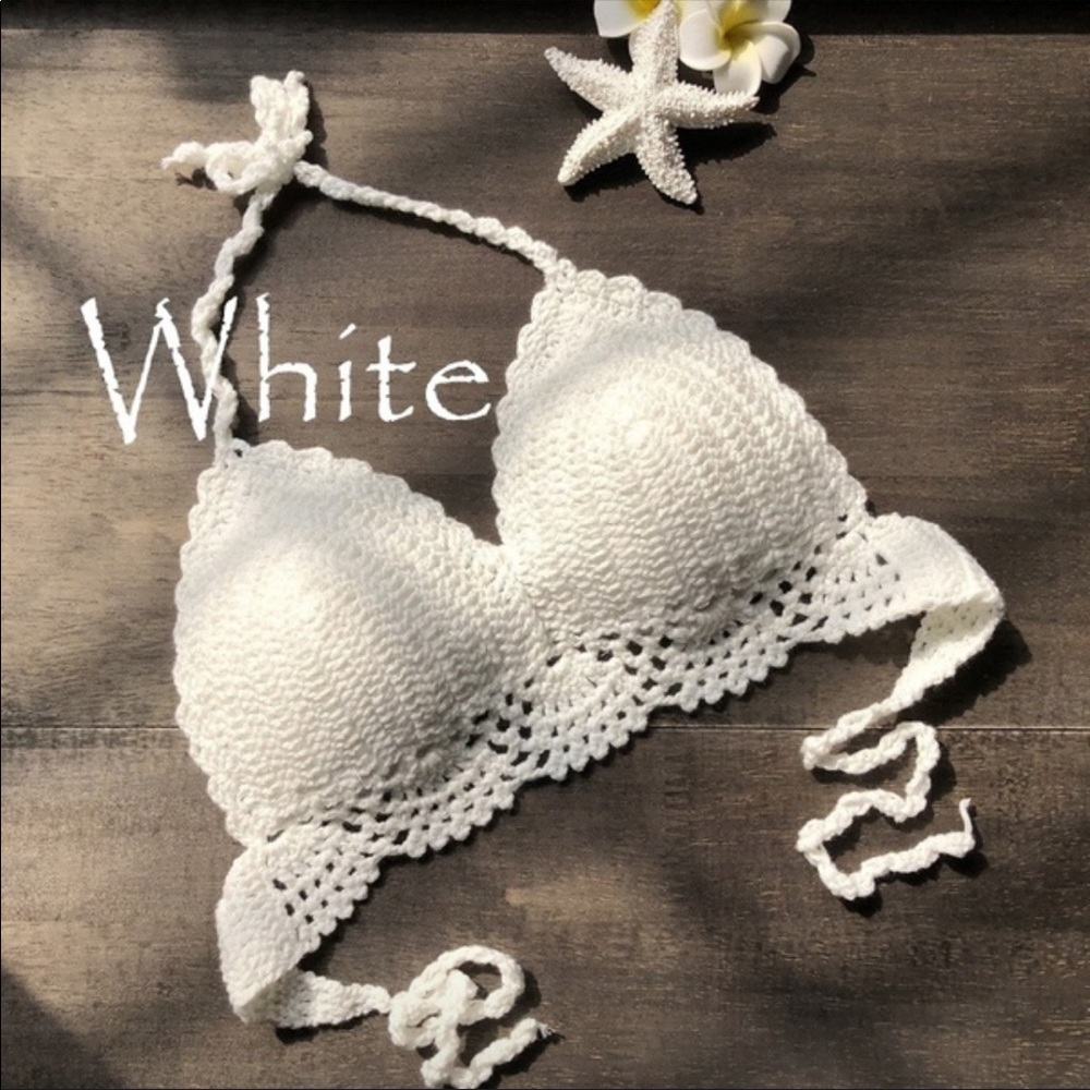white crochet top